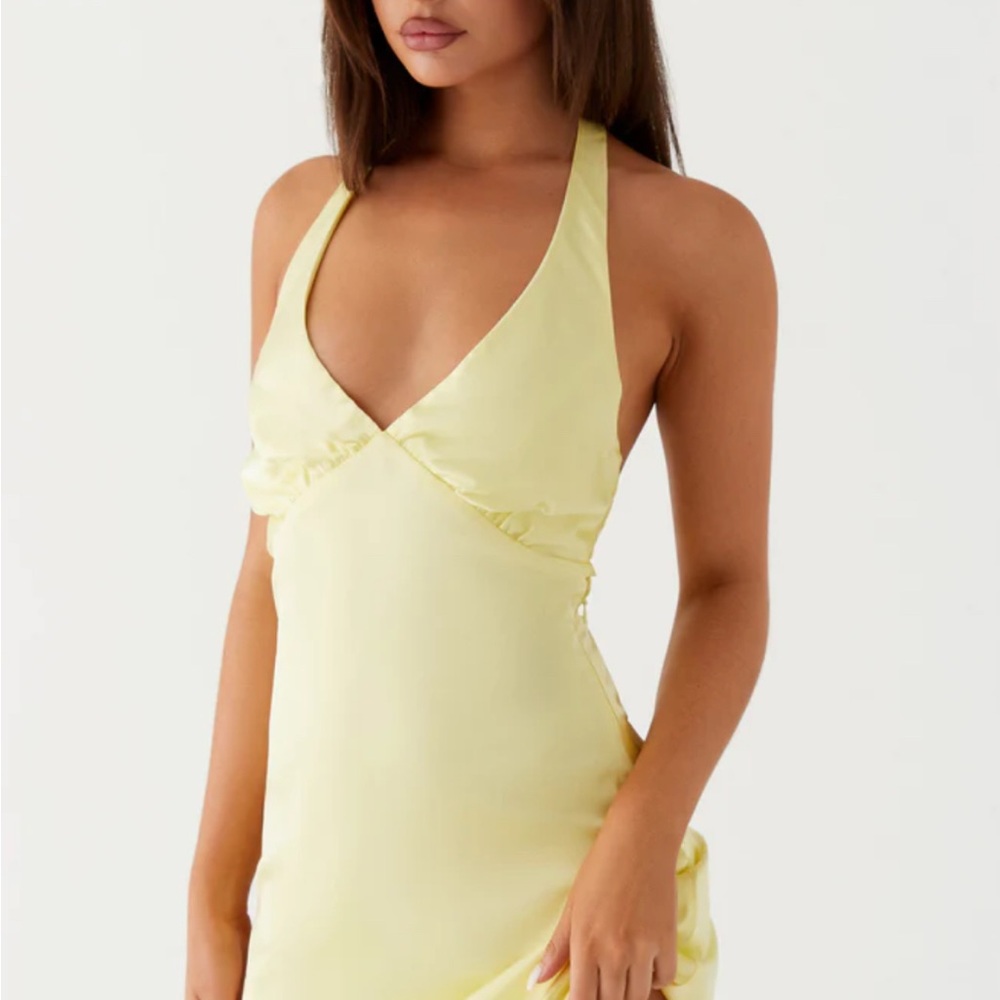 Peppermayo Heavy Hearted Mini Dress Yellow